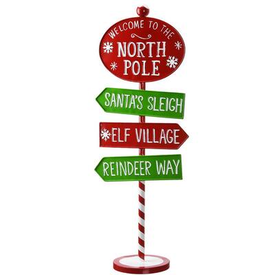 36 in. North Pole Signpost