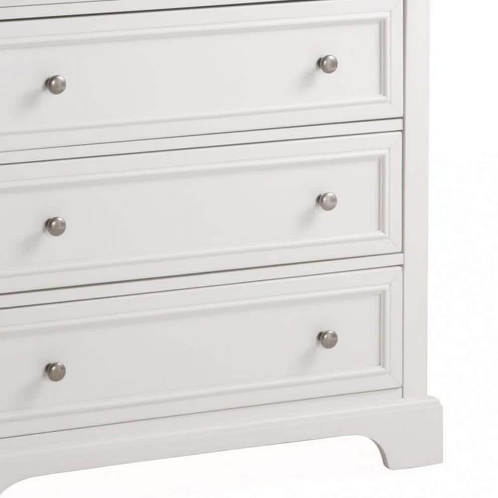 Cottage Charm Off-White Storage Chest with Felt-Lined Drawer
