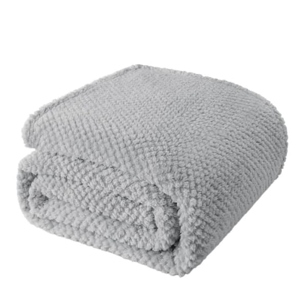 Light Grey Queen Fleece Blanket (90"x90") - Ultra-Soft, Lightweight & All-Season Cozy