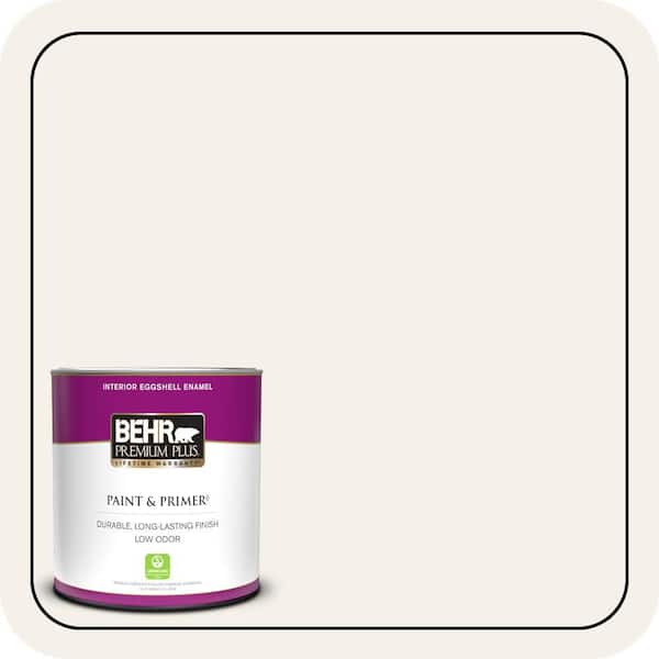 BEHR PREMIUM PLUS 1 qt. #W-B-200 Popped Corn Eggshell Enamel Low Odor Interior Paint & Primer