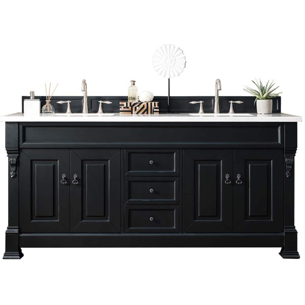 Brookfield 72 in. W x 23.5 in. D x 34.3 in. H Double Bath Vanity in Antique