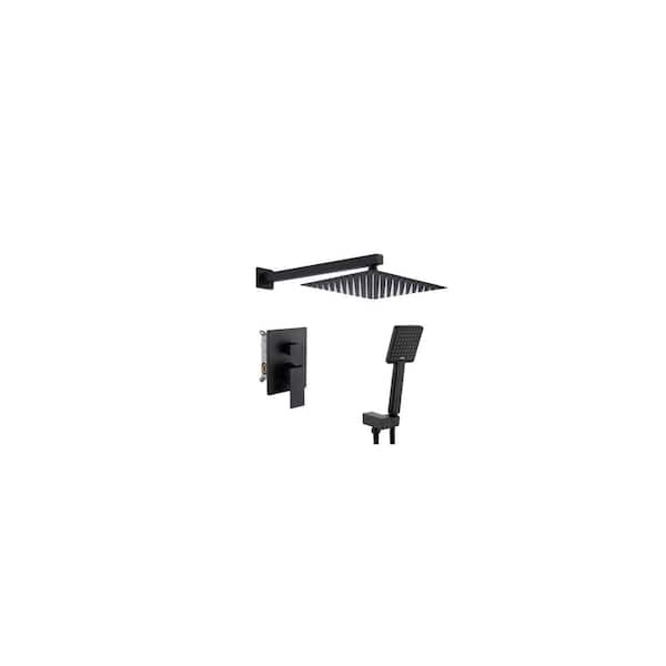 Unbranded Roxy 13.5 in. W 3 Jet Shower Tower in Matte Black 16GS-36168