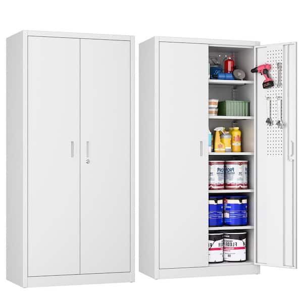 Kaikeeqli 34 in. W x 71 in. H x 18 in. D Metal Storage