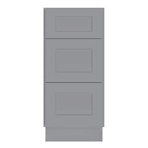 Rockport 15 in. W x 21 in. D x 34.5 in. H Ready to Assemble Bath Vanity Cabinet without Top in Shaker Gray