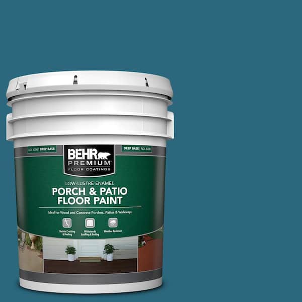 BEHR PREMIUM 5 gal. #M480-7 Ice Cave Low-Lustre Enamel Interior/Exterior Porch and Patio Floor Paint