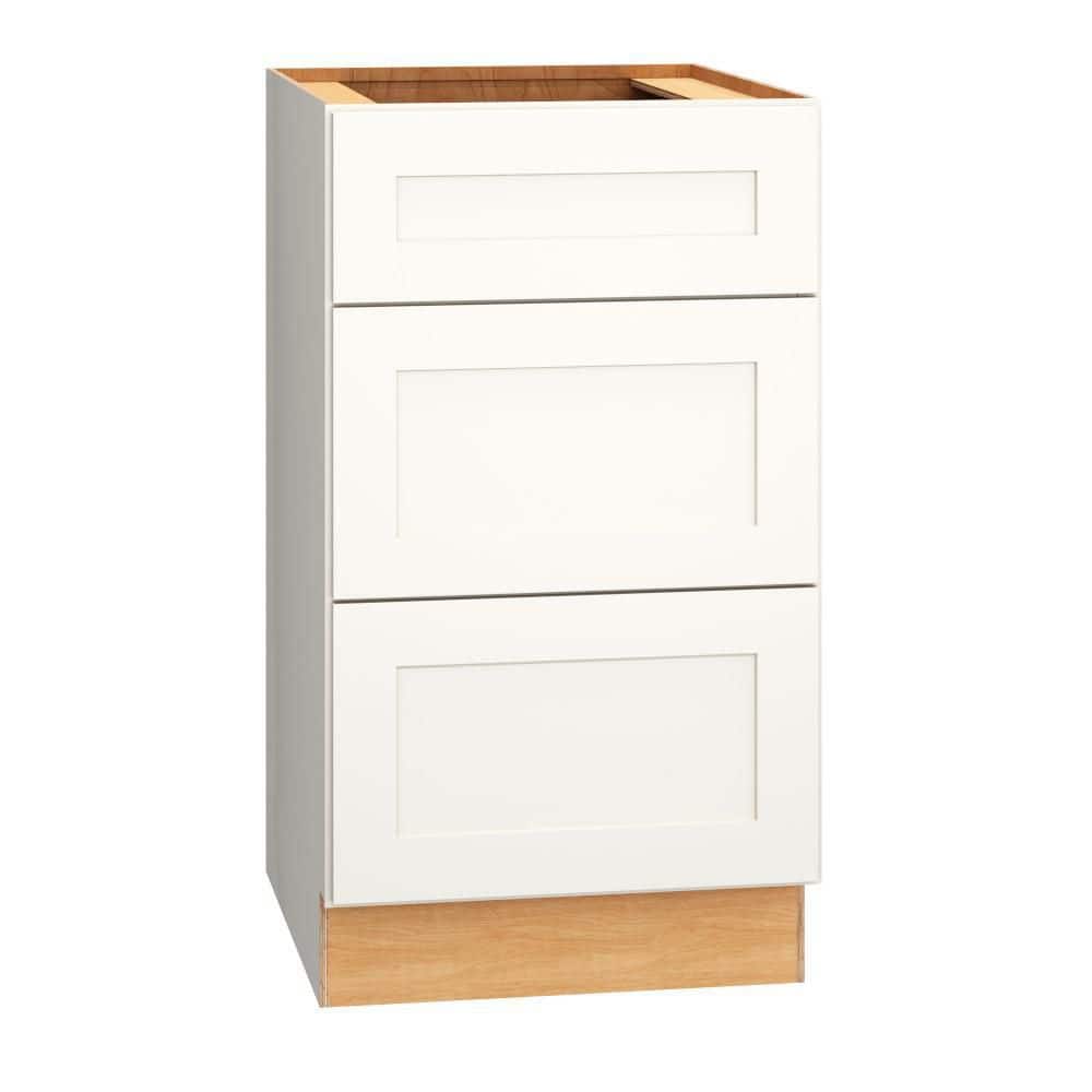 QuickShip Cottage 18 in. W x 21 in. D x 32.5 in. H Assembled Plywood Shaker Bath Drawer Base Cabinet in White price history on PriceWatchPro