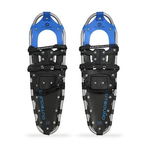 Men and Women's Lightweight 36 in. x 8 in. Aluminum Frame Snowshoes, Black