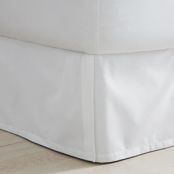 Company Cotton Wrinkle-Free 14 in. White King Bed Skirt
