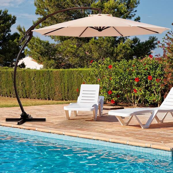 15 ft patio umbrella outdoor umbrella with crank & base 15 ft Extra Large Patio Umbrella with Base Included, Double Sided Outdoor  Rectangular Patio Umbrella with Crank Handle for Pool Garden Backyard,  Beige – Walsunny main image 1