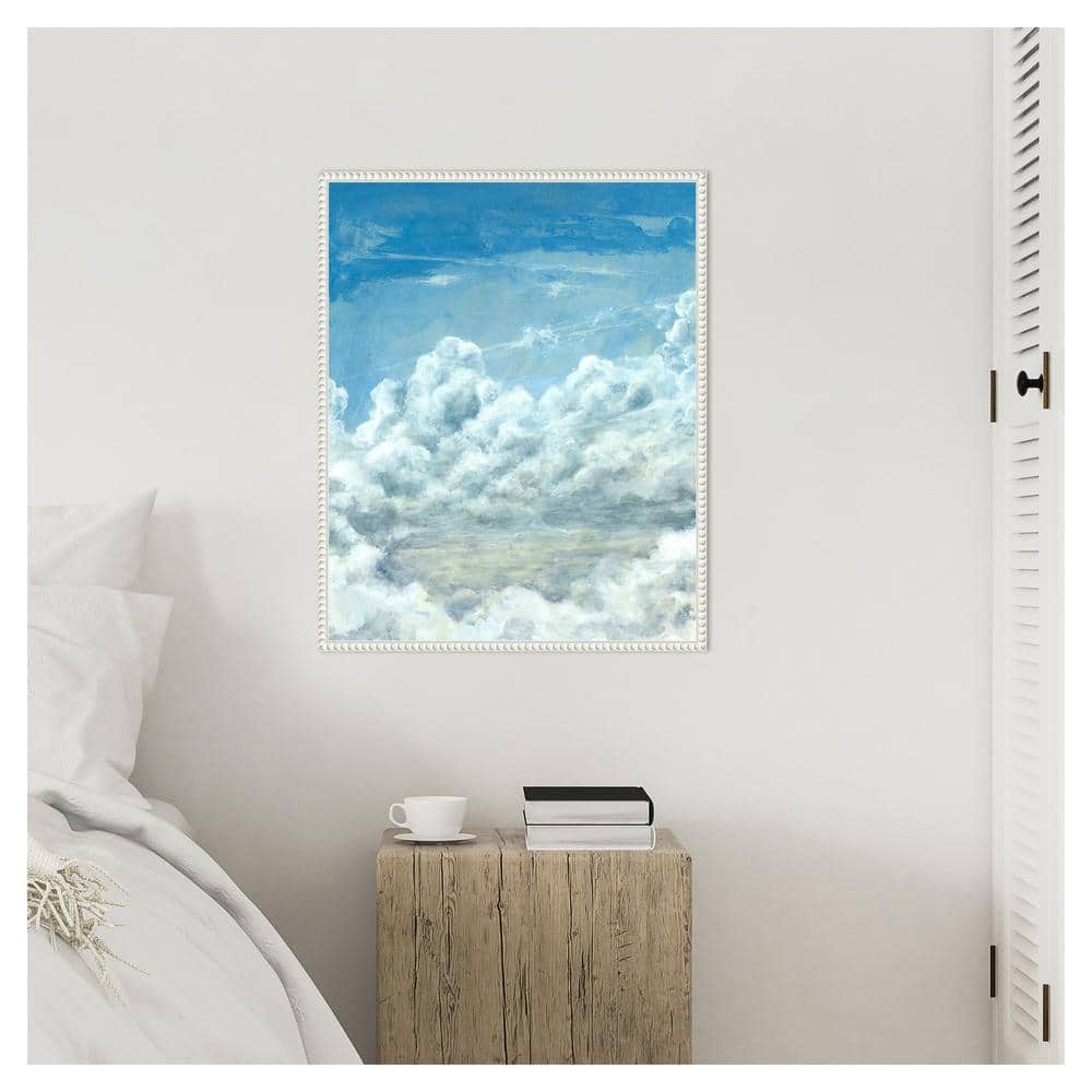 Michael Willett's Cloud Bank II Scenic White Floater Frame Canvas Art