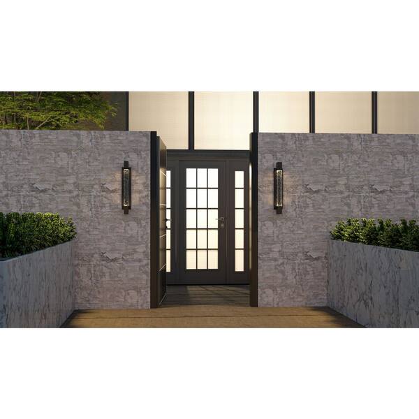 Quoizel Solace Integrated LED Matte Black Outdoor Wall Lantern