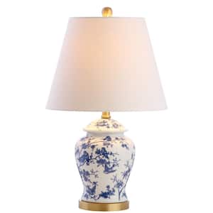 Penelope 22 in. Blue/White Chinoiserie Table Lamp