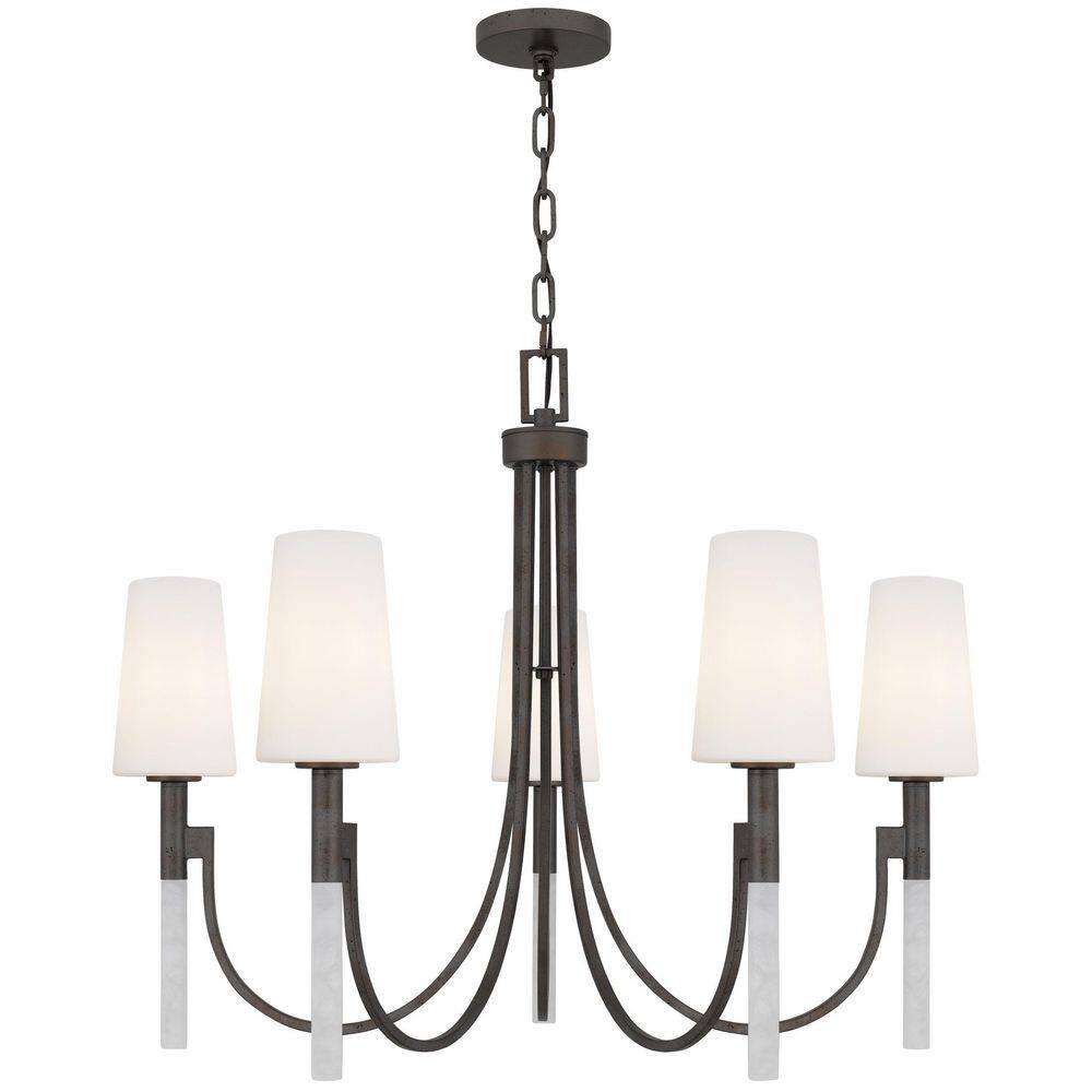 Eloura 5-Light Iron Gate Chandelier with Opal Etched Glass Shade price history on PriceWatchPro