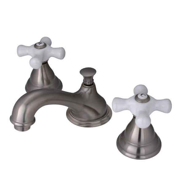 Kingston Brass Royale 8 in. Widespread 2-Handle Bathroom Faucet in Brushed Nickel