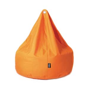 Pear Shaped Bean Bag Chair in Polyester PVC Orange