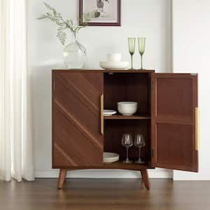 Rustic Walnut MDF Top 29.9 in. Buffet Sideboard