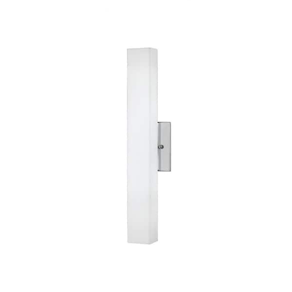 KUZCO Melville 18-in 1 Light 21-Watt Chrome Integrated LED Wall Sconce