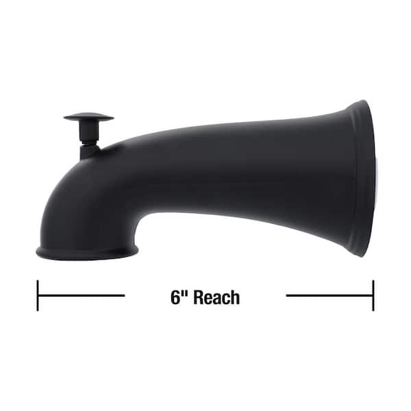 DANCO - 5-1/2 in. Decorative Tub Spout, Matte Black