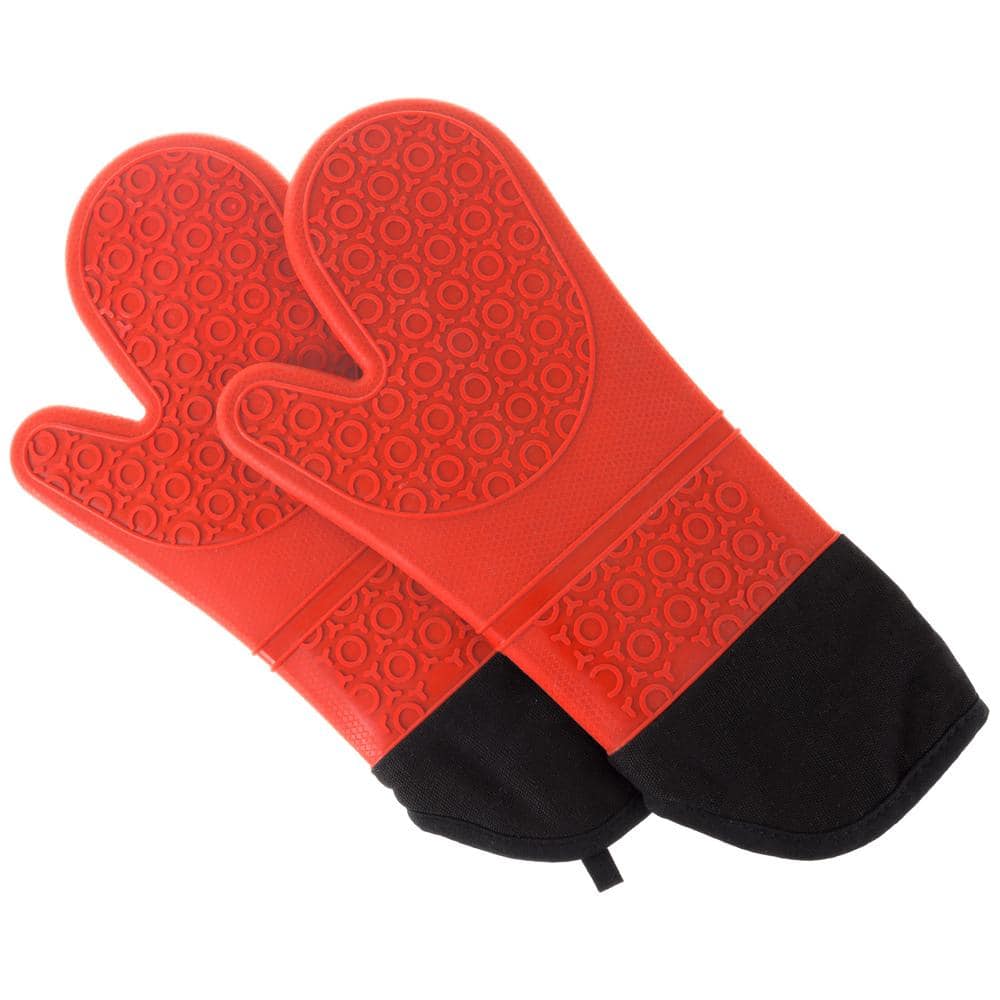 Big Red House Heat-Resistant Oven Mitts - Set of 2 Silicone