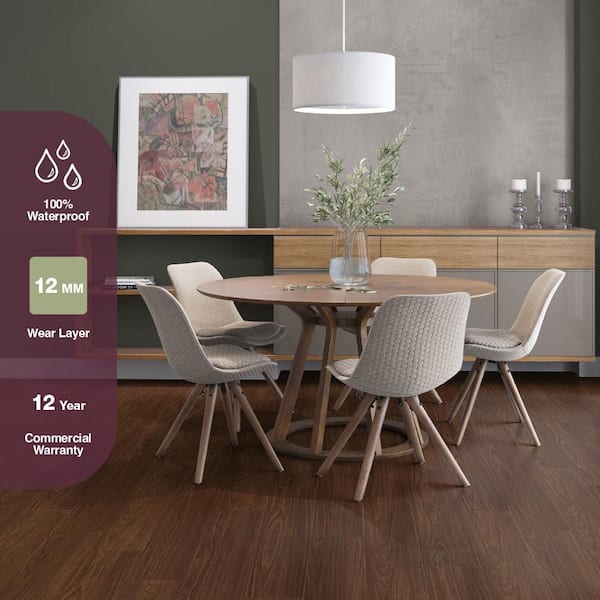 Millside Hickory 12 mm T x 8 in. W Waterproof Laminate Wood flooring(15.94 sqft/case)