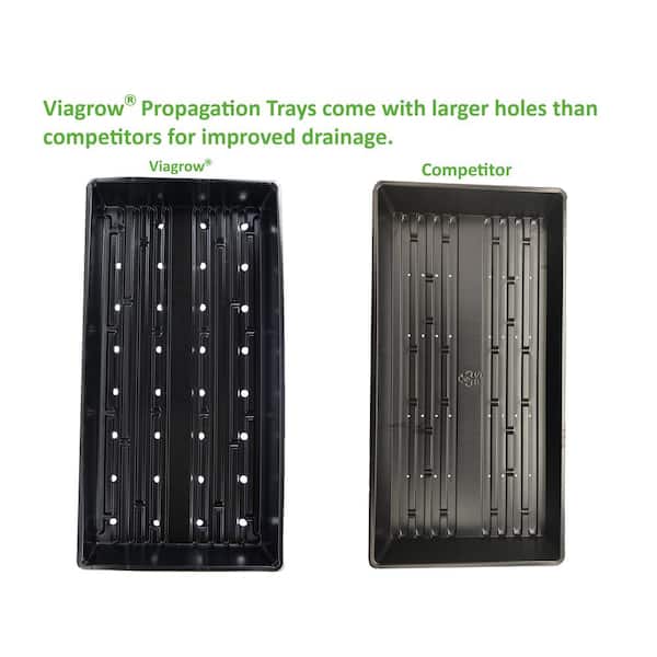 Viagrow 10 in. x 20 in. Propagation Starter Seedling Trays with