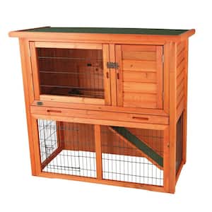 2.8 ft. x 1.5 ft. x 2.5 ft. Small Rabbit Enclosure with Sloped Roof Hutch
