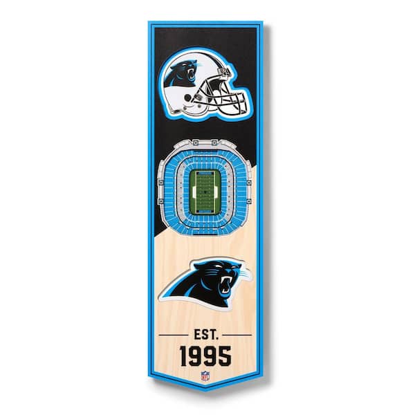 NFL Carolina Panthers 6 in. x 19 in. 3D Stadium Banner-Bank of America Stadium