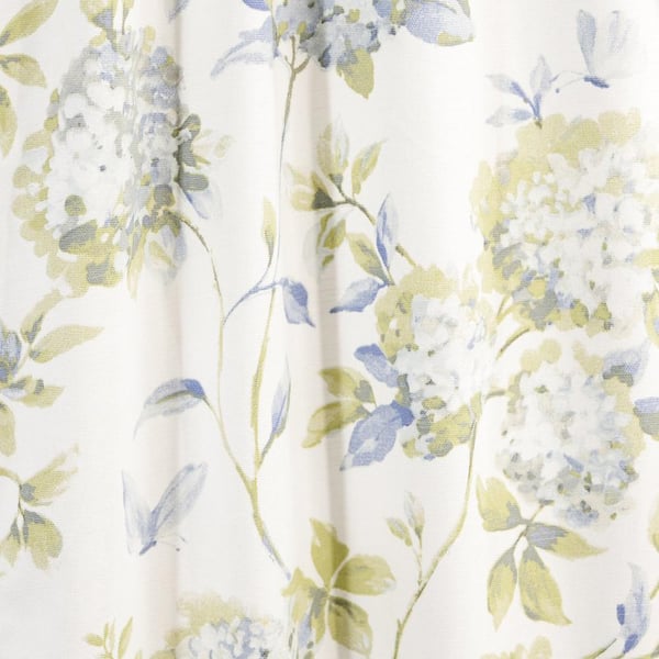 Abigail Porcelain Floral Rod Pocket Room Darkening Curtain - 45 in. W x 63 in. L (Set of 2)