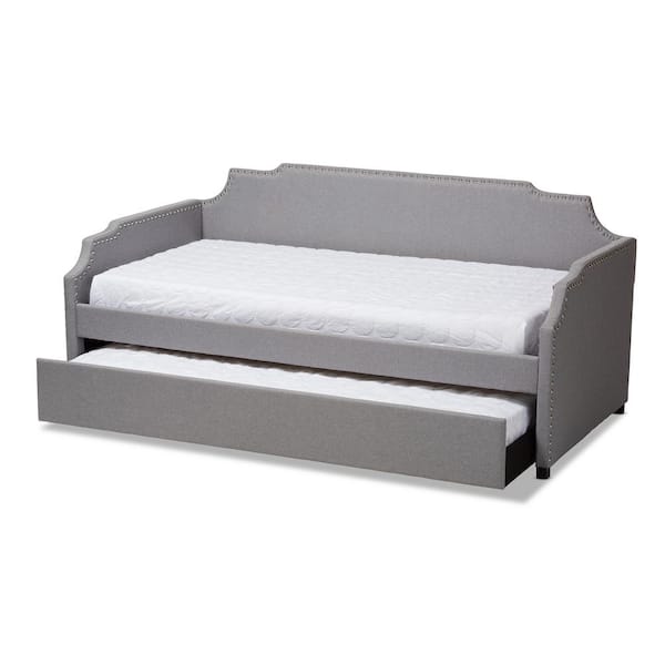 Baxton Studio Ally Gray Twin Daybed with Trundle