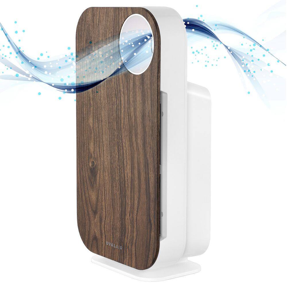 Dark Wood 3-Stage H13 True HEPA Air Purifier for 600 sq. ft.