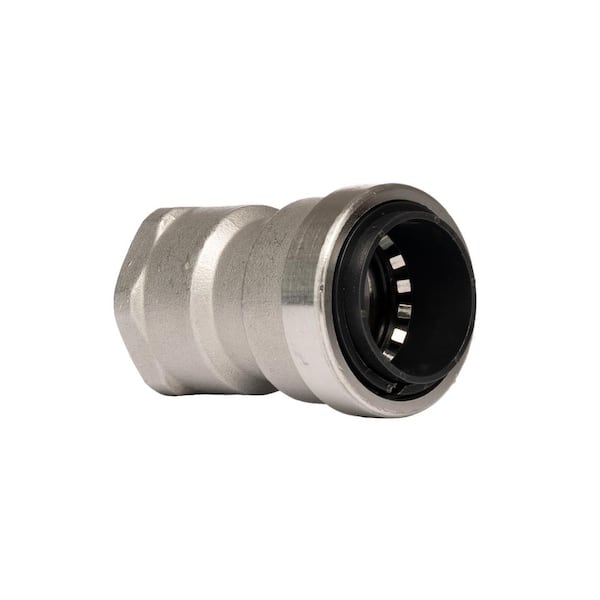 QUICKFITTING 1-1/2 in. Stainless Steel Push-to-Connect x FNPT (Female Thread) Adapter Fitting