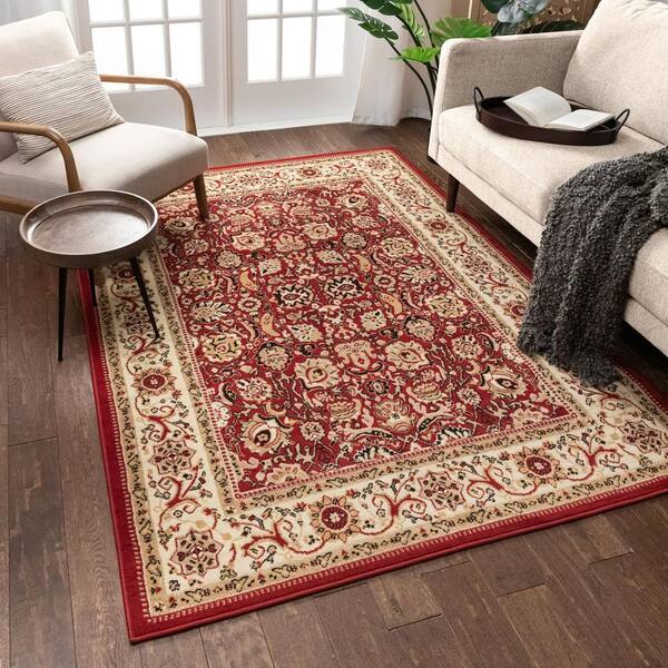 7ft-10in x 9ft-10in Rust/Aegean Blue Marquette Traditional Persian Style Feizy Rugs 7ft-10in x 9ft-10in Rust/Aegean Blue Marquette Traditional Persian Style Feizy Rugs