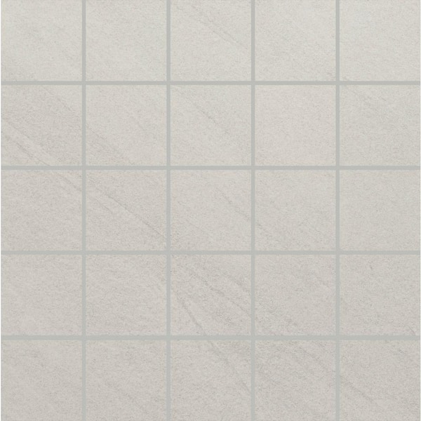 Florida Tile Home Collection Seville White 12 in. x 12 in. Square Matte Porcelain Floor and Wall Mosaic Tile (5 sq. ft. /Case)