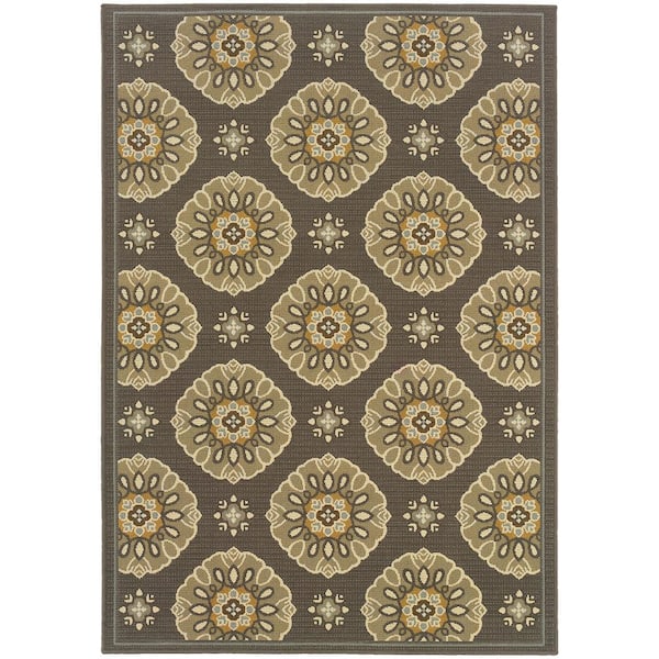 Home Decorators Collection Skye Grey 7 ft. x 10 ft. Indoor/Outdoor Patio Area Rug