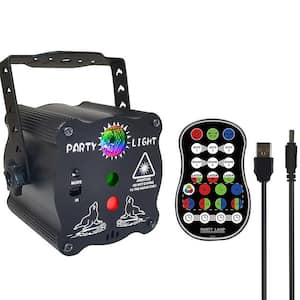 Mini Disco DJ Light Portable Sound Activated Led Projector Strobe Lamp Party Decorations Light with Remote Control