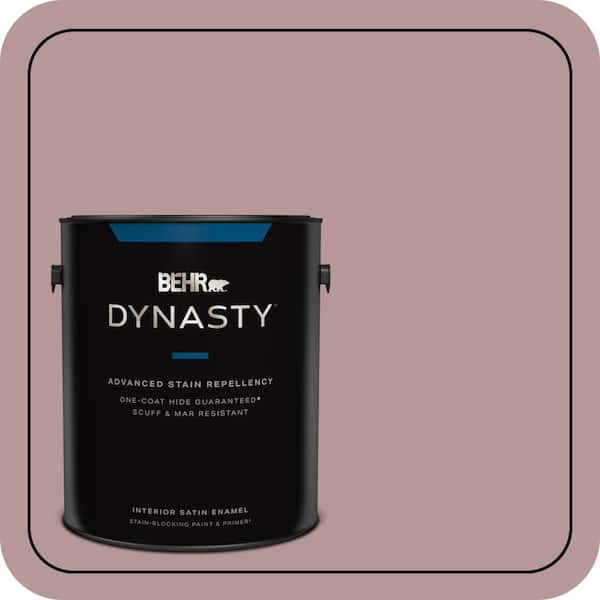 BEHR DYNASTY 1 gal. #130F-4 Fond Memory Satin Enamel Interior Stain-Blocking Paint and Primer