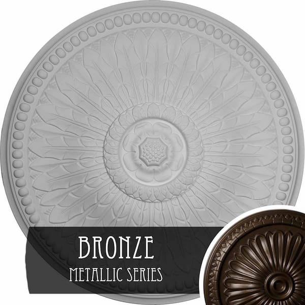 Ekena Millwork 4-5/8 in. x 42-1/2 in. x 42-1/2 in. Polyurethane Springtime Ceiling, Bronze