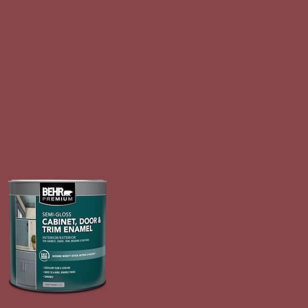 BEHR PREMIUM 1 qt. #PPU1-12 Bolero Semi-Gloss Enamel Interior/Exterior Cabinet, Door & Trim Paint