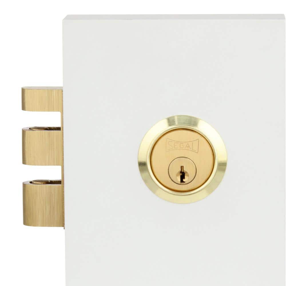 Brushed Brass Double Cylinder Deadbolt for Indoor and Outdoor Use