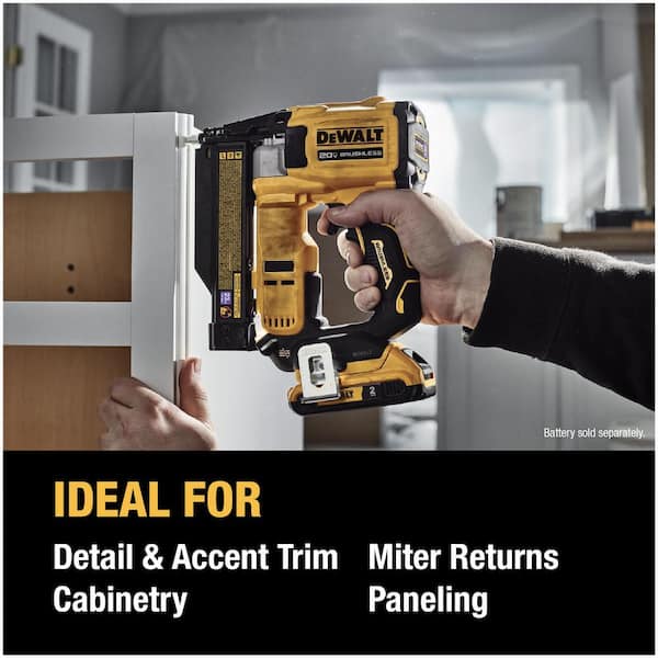 DEWALT ATOMIC 20V MAX Lithium Ion Cordless 23 Gauge Pin Nailer Tool Only DCN623B The Home Depot