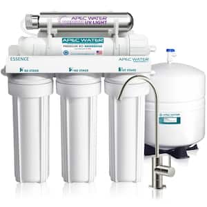 Essence Series UV Sterilizer 75 GPD 6-Stage Under-Sink Reverse Osmosis Drinking Water Filter System (Stainless Steel)
