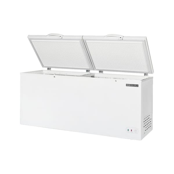 Maxx Cold 79 in. 23.6 cu. ft. Manual Defrost Extra Large Chest Freezer with Split Top, Locking Lids, Garage Ready, in White