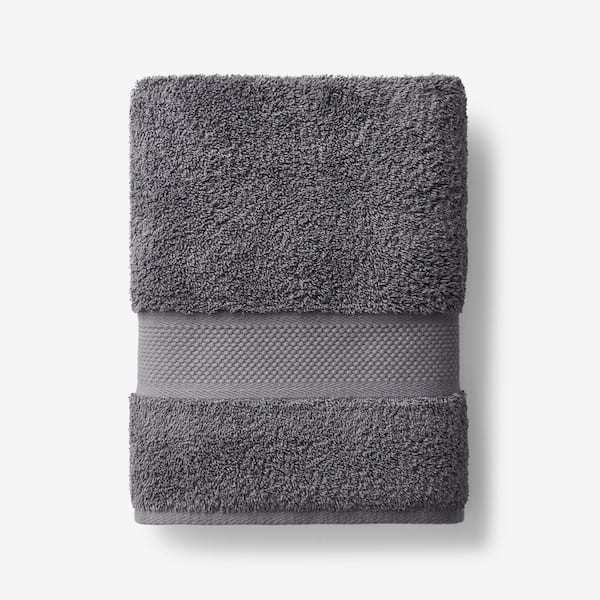 The Company Store Legends Sterling Dark Gray Solid Supima Cotton Bath Towel  VJ94-BATH-DARK-GRAY - The Home Depot