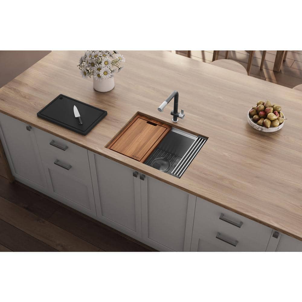Ruvati 24-Inch Stainless Steel Workstation Kitchen Sink with Accessories