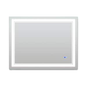 48 in. W x 40 in. H Rectangular Frameless LED Wall Mount Anti-Fog Dimmable Modern Decorative Bathroom Vanity Mirror