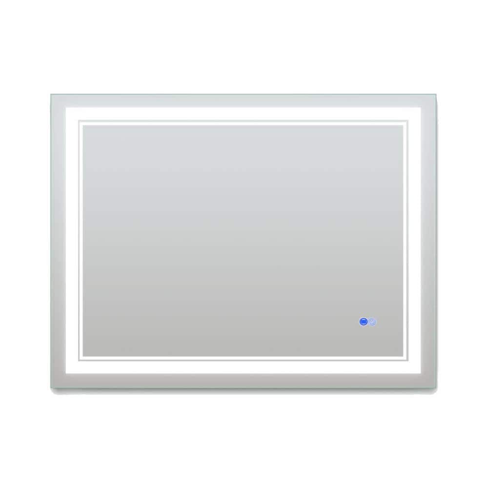 48 in. W x 36 in. H Rectangular Frameless LED Wall Mount Anti-Fog Dimmable 
