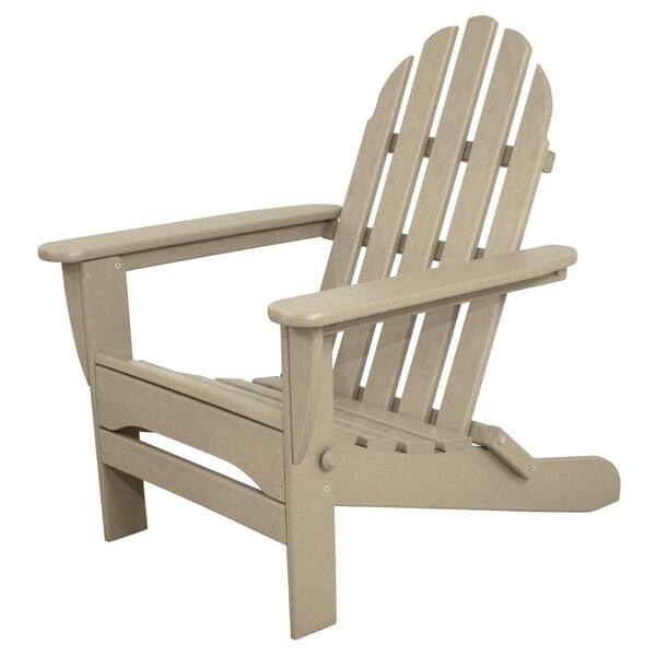 Ivy Terrace Classics Sand Plastic Patio Adirondack Chair
