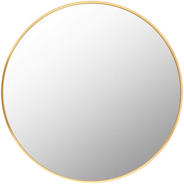 Livabliss Aranya 27 in. x 27 in. Gold Framed Decorative Mirror