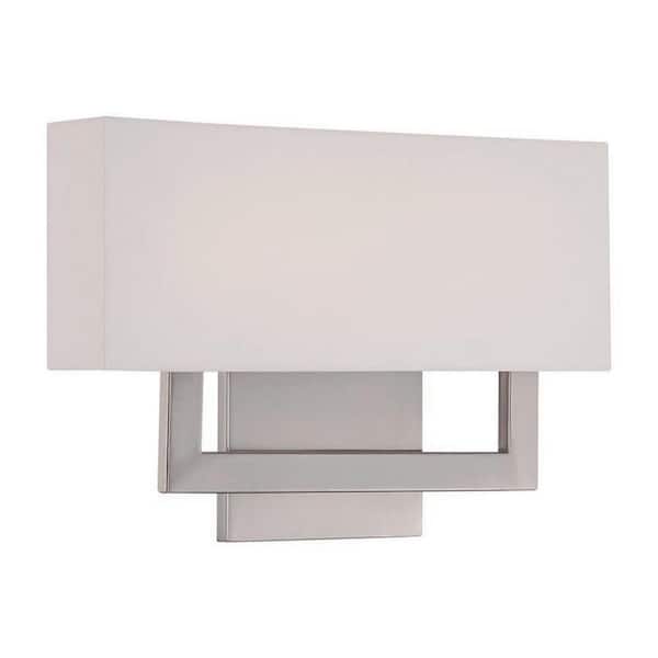 WAC Lighting Manhattan 15 in. Brushed Nickel LED Vanity Light Bar and Wall Sconce, 2700K