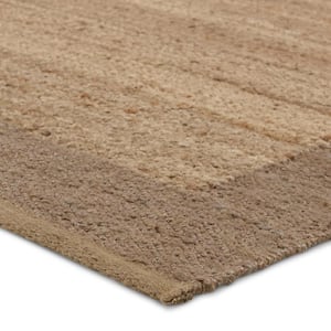 Query 8 ft. x 10 ft. Brown Bordered Handmade Area Rug
